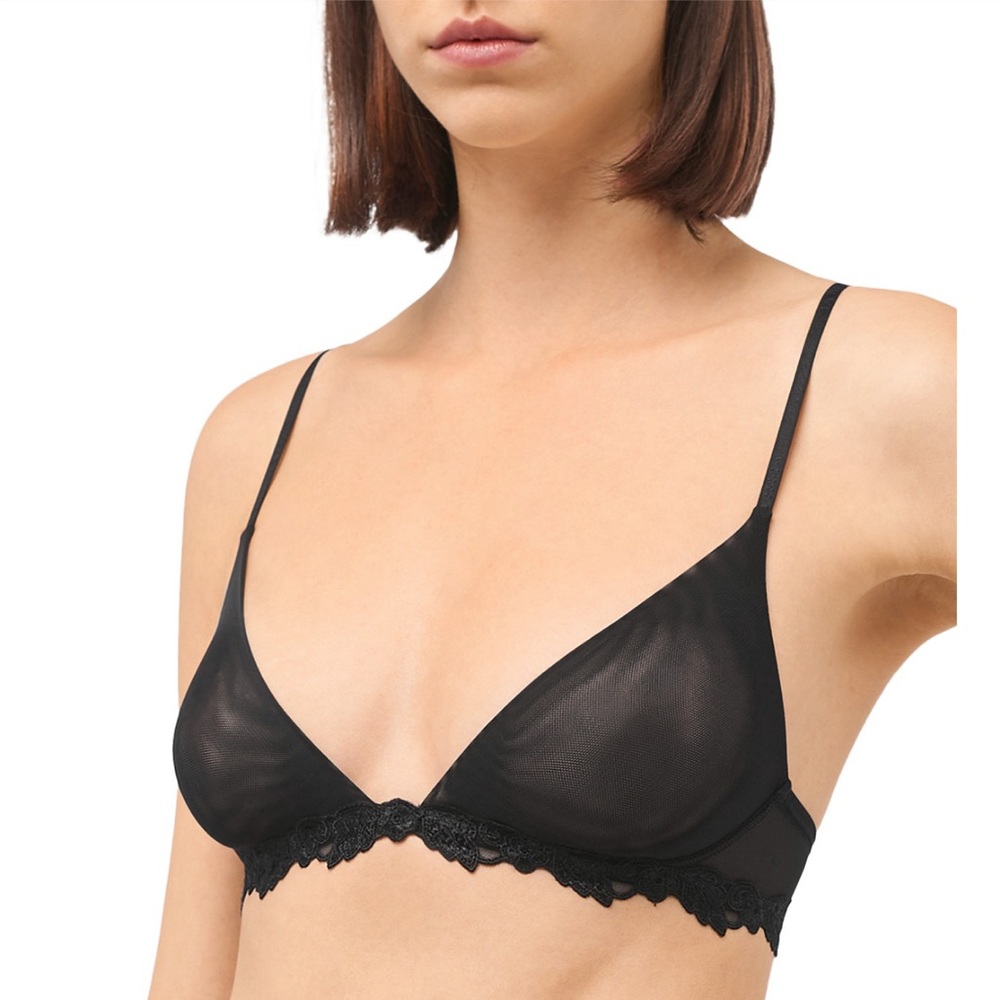 La Perla Mesh Lace Trim Bra 32C